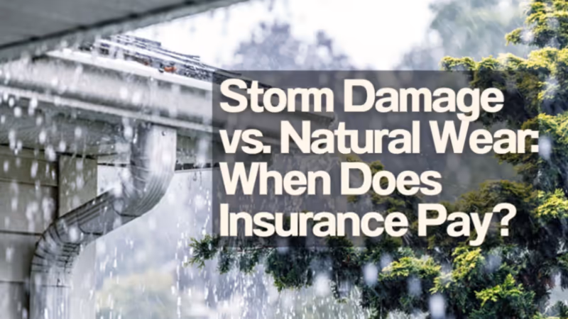 Storm Damage vs. Wear: When Insurance Pays